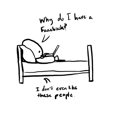 Alien doesn't like Facebook.