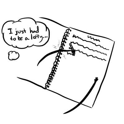 Alien hates spiral notebooks.