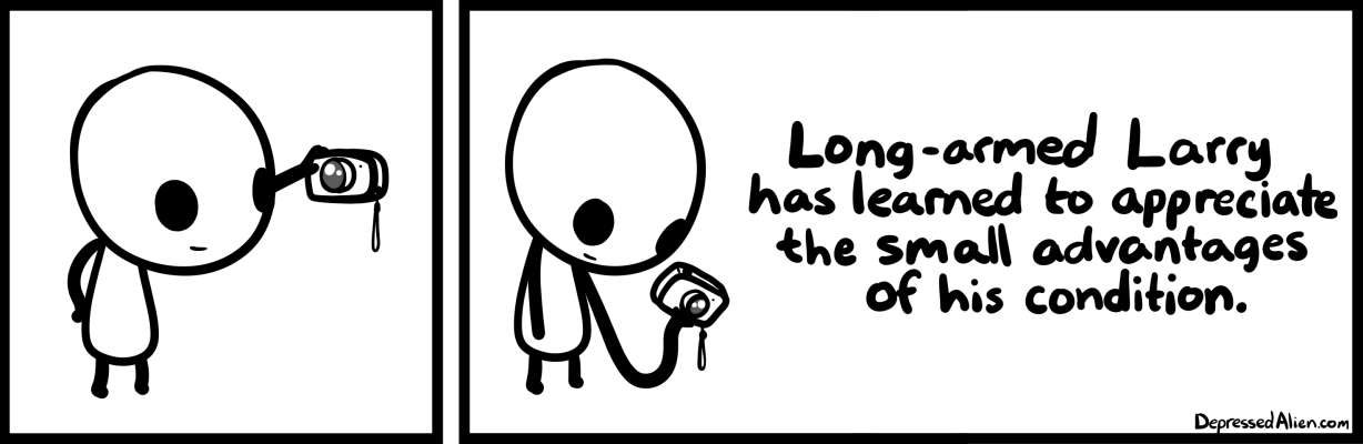 He gets asked to do group selfies a lot.