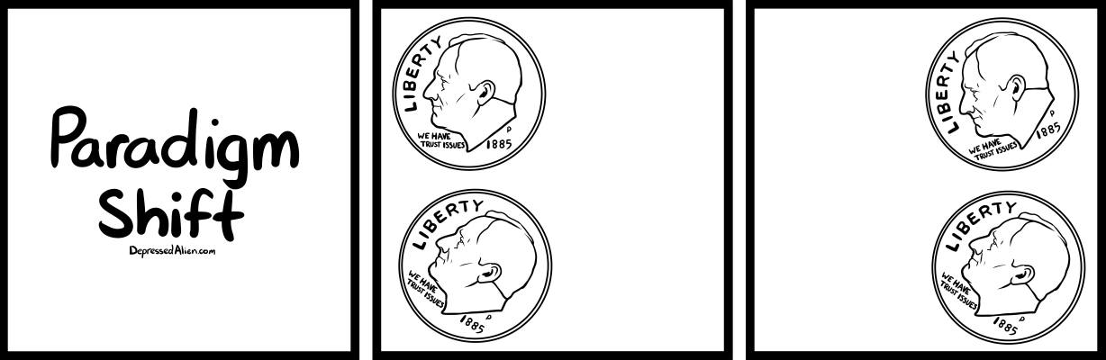 Moving pairs of dimes.