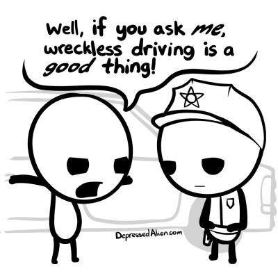 Doing donuts in my car is my RIGHT by like, the second amendment or something!