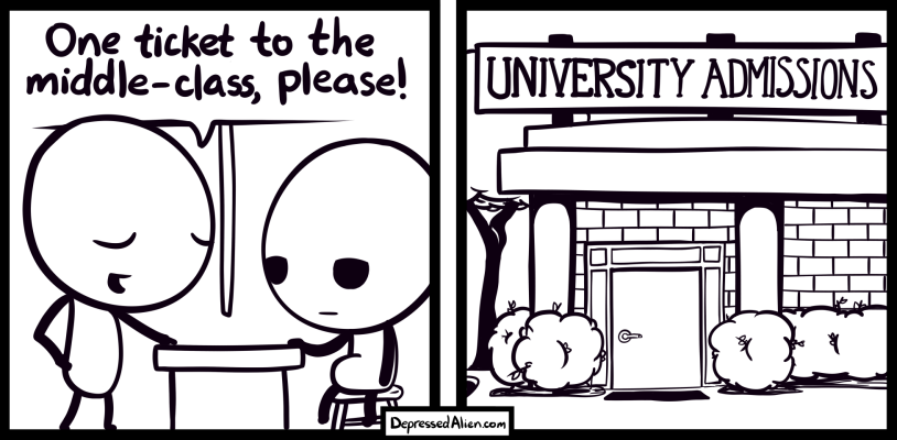 'Alright, that'll be... $40k per year over four years. Debit or credit?'