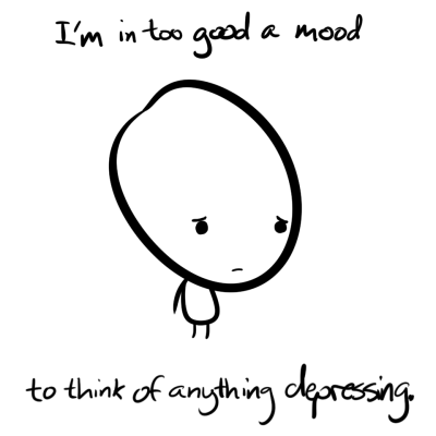 Alien isn't depressed today.