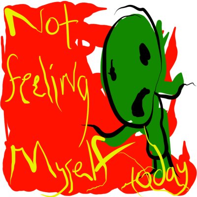 Alien isn't feeling himself.