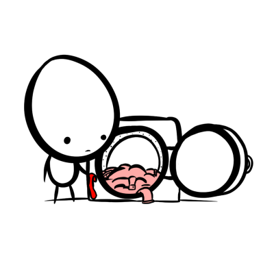 Alien mixes his colors and whites.